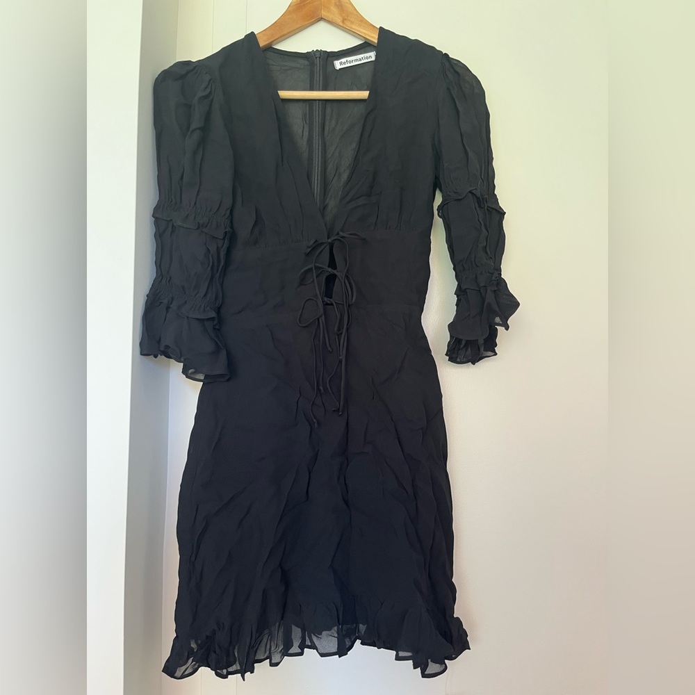 NWT Reformation Laurelei dress in black - Picture 6 of 7